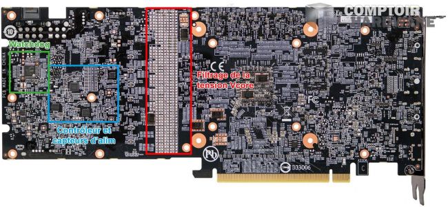 gigabyte rtx 2060 gaming oc pro / détails du pcb  arrière [cliquer pour agrandir]