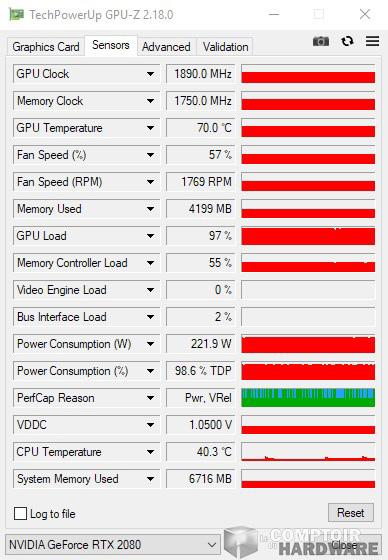 gigabyte rtx 2080 gaming oc gpuz load