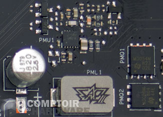 ASUS ROG Srix GTX 1650 OC : contrôleur VRM mémoire