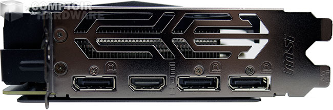 MSI GTX 1660 Gaming X : connecteurs vidéo [cliquer pour agrandir]