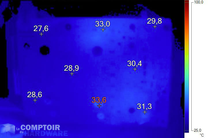 Image infrarouge de la Gainward GTX 1660 Pegasus OC au repos