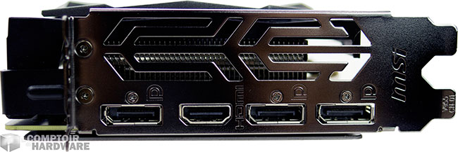 MSI GTX 1660 Ti Gaming X : connecteurs vidéo [cliquer pour agrandir]