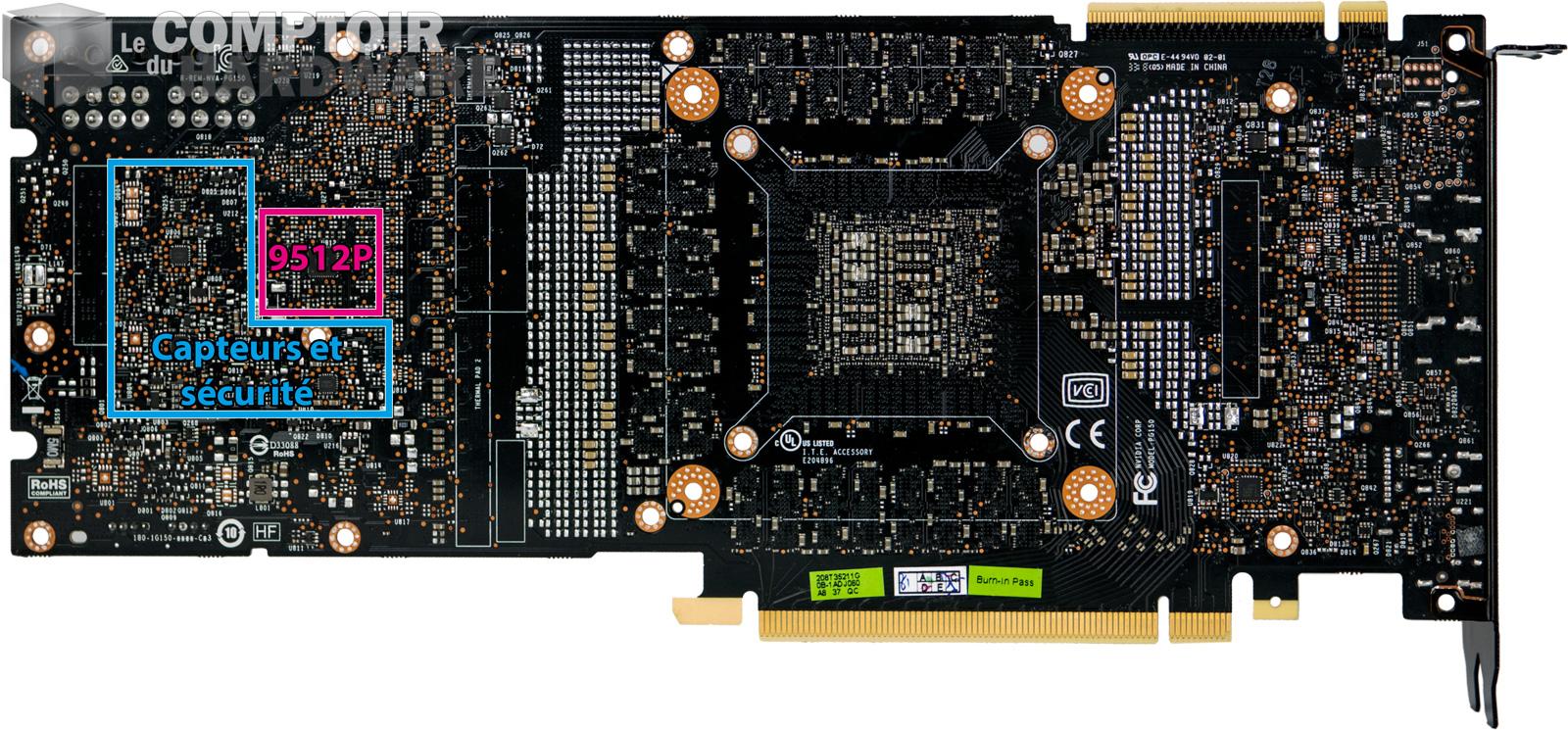 inno 3d rtx 2080 ti ichill black - pcb face arrière