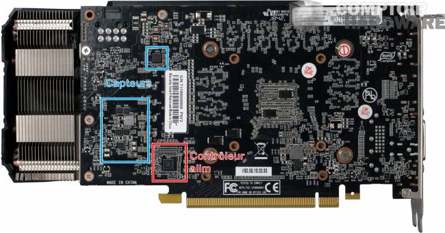 pny rtx 2070 xlr8 gaming oc - vue de dos du pcb [cliquer pour agrandir]