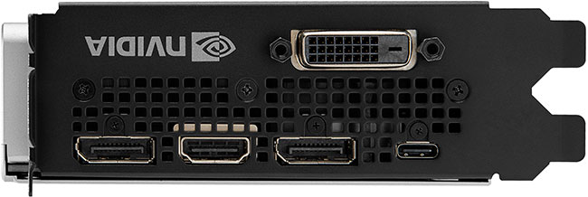 GeForce RTX 2060 Founders Edition : connecteurs vidéo [cliquer pour agrandir]
