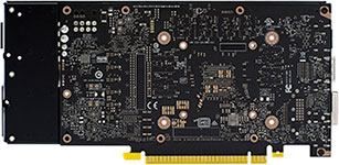 GeForce RTX 2060 Founders Edition : PCB de dos [cliquer pour agrandir]