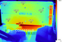 Image infrarouge GeForce RTX 2060 FE en charge [cliquer pour agrandir]