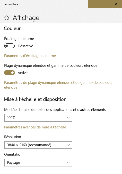 activation hdr windows10