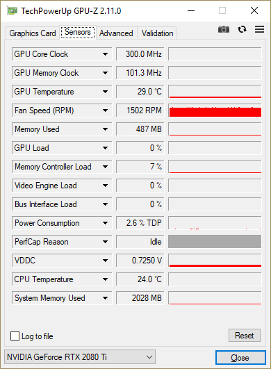 gpuz 2080 ti idle 411.70