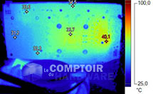 Image infrarouge de la MSI GTX 1650 SUPER Gaming X au repos  [cliquer pour agrandir]