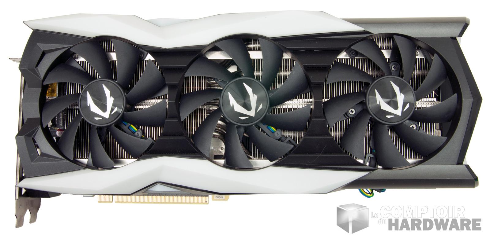 zotac rtx 2080 amp extreme - vue de face