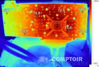 Image infrarouge Radeon VII en charge sans backplate [cliquer pour agrandir]