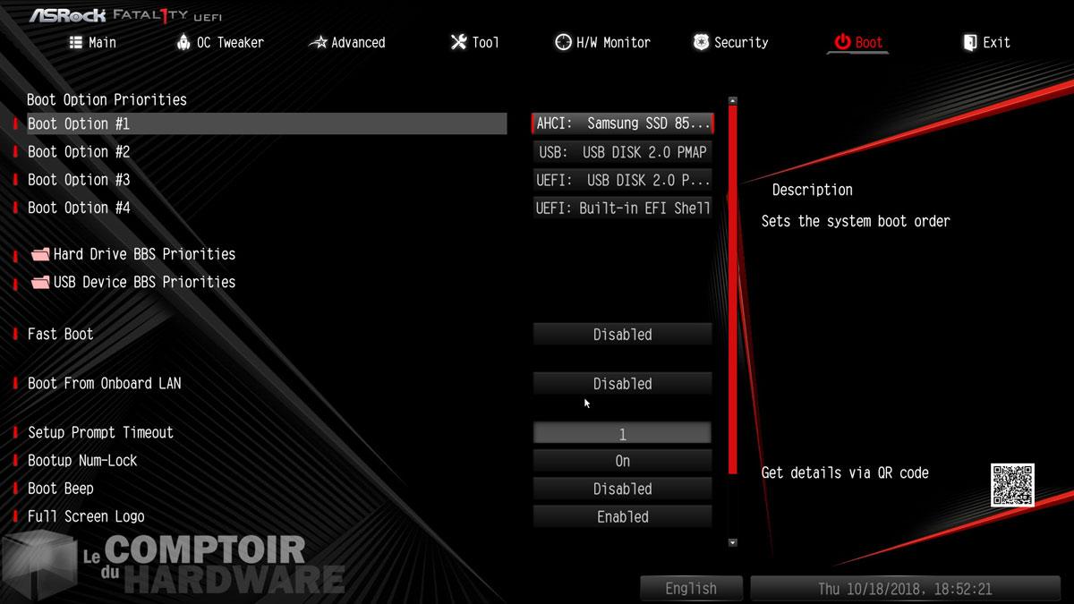 x470 gaming itx/ac - UEFI : Boot