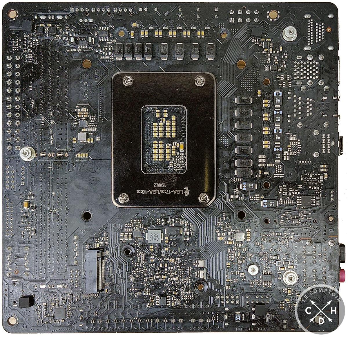 z690 phantom gaming itx tr4 / vue détaillée du pcb : face arrière