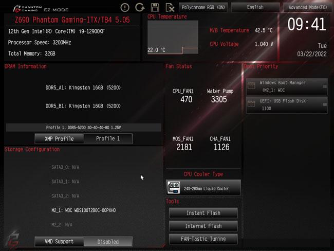 z690 phantom gaming itx tr4 /  bios accueil [cliquer pour agrandir]