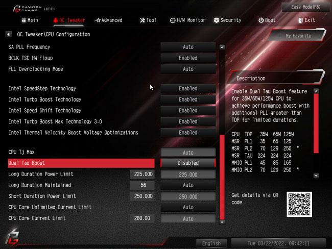 z690 phantom gaming itx tr4 / bios CPU [cliquer pour agrandir]