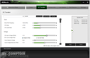 ASRock A-Tuning - OC Tweaker [cliquer pour agrandir]