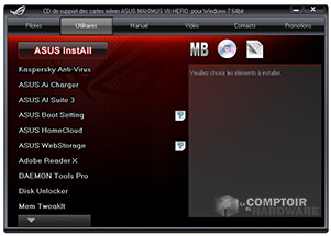 Les utilitaires sur le CD dinstallation [cliquer pour agrandir]
