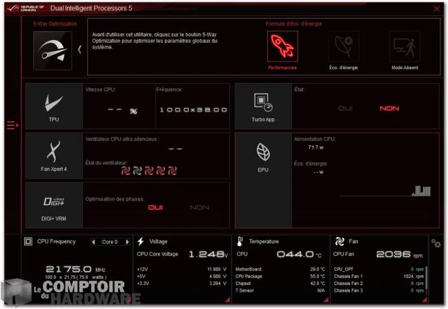 asus rog strix b550-f - applications : ai tweaker [cliquer pour agrandir]