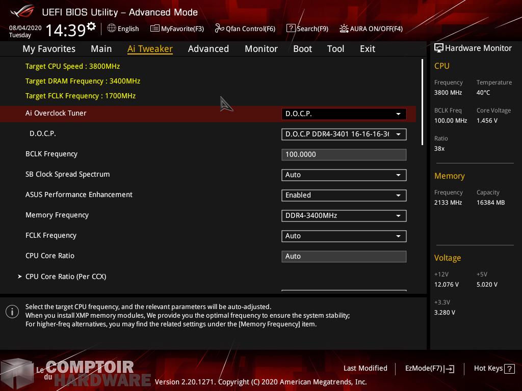 asus rog strix b550-i gaming - bios en mode difficile