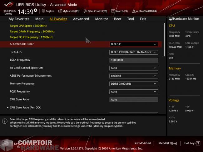 asus rog strix b550-i gaming - bios en mode difficile [cliquer pour agrandir]