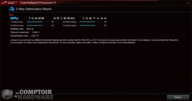 L'overclocking en auto  [cliquer pour agrandir]
