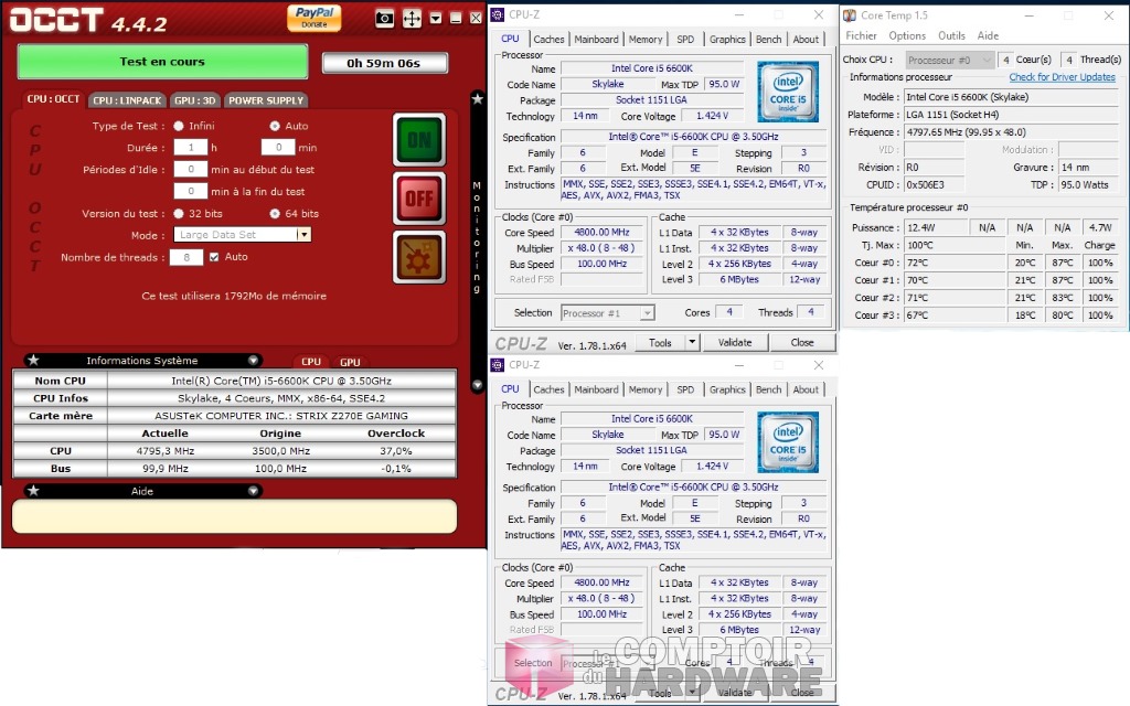 OCCT @4.8 GHz