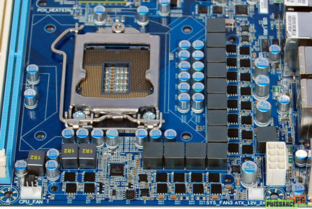 Gigabyte P55-UD5 nue socket [cliquer pour agrandir]