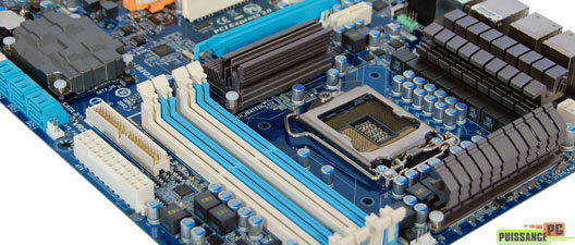 Gigabyte P55-UD5 radiateurs [cliquer pour agrandir]