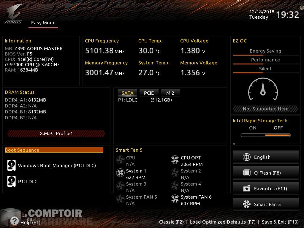 aorus z390 master bios - accueil