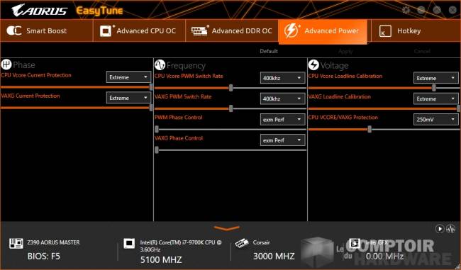 aorus z390 master - esaytune alimentation oc [cliquer pour agrandir]