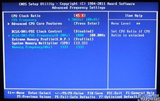 gigabyte z68xp ud4 bios mit frequences [cliquer pour agrandir]