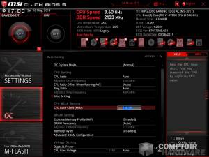 msi mpg z390 gaming edge ac - interface bios pour l'oc [cliquer pour agrandir]