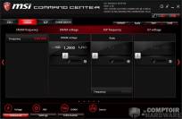 Command Center tension RAM et ratio IGP [cliquer pour agrandir]