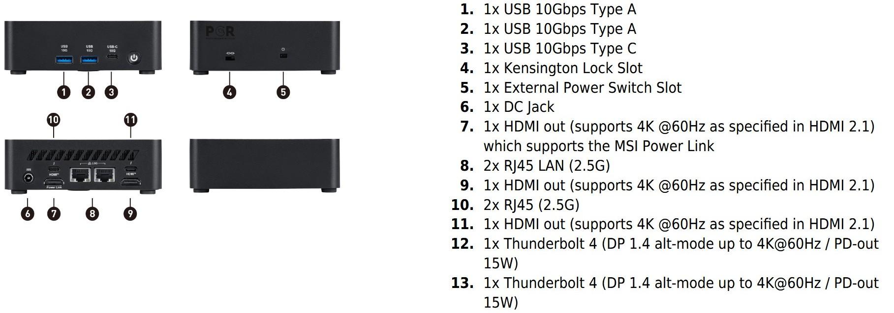 connectique msi cubi