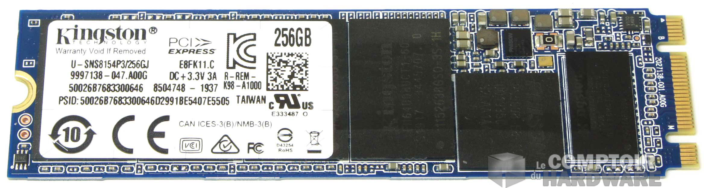 SSD NVMe de 256 Go en provenance de chez Kingston