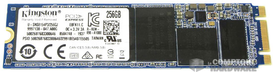 SSD NVMe de 256 Go en provenance de chez Kingston [cliquer pour agrandir]