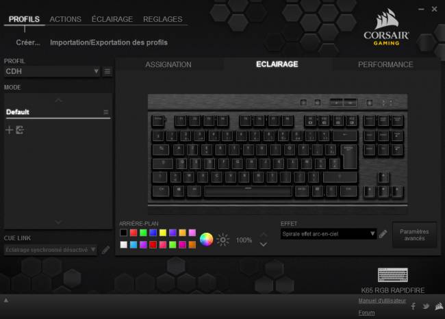 Corsair K65 RGB RAPIDFIRE [cliquer pour agrandir]