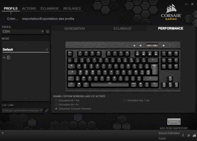 Corsair K65 RGB RAPIDFIRE [cliquer pour agrandir]