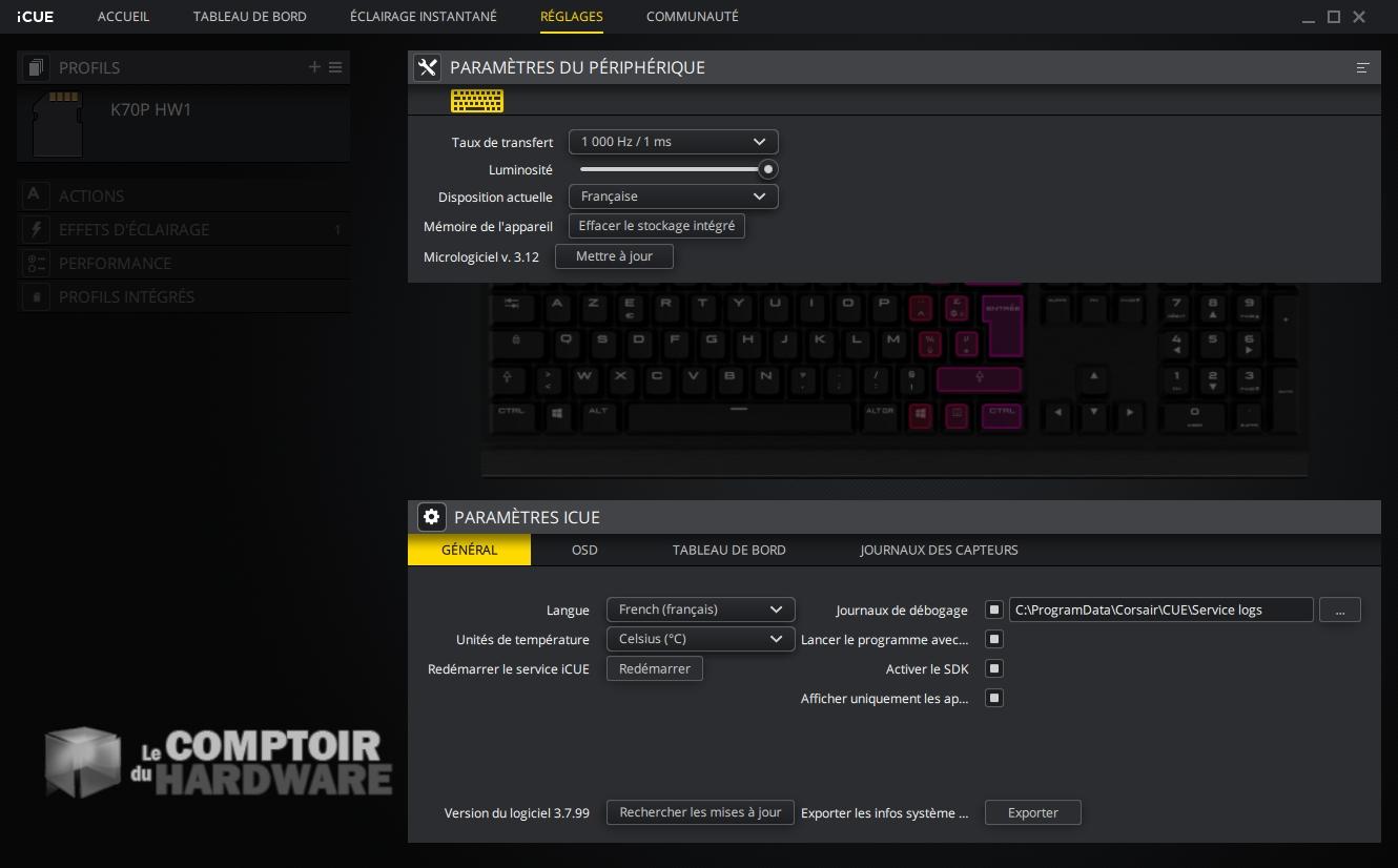 Corsair iCUE sous toutes ses coutures