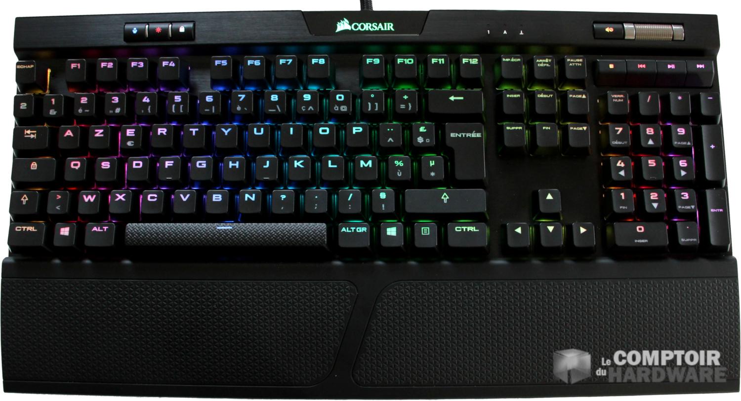 Ce K70 MK.2 RGB, de haut