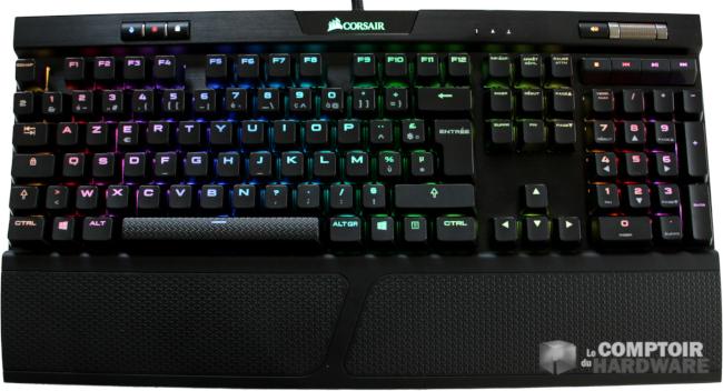 Ce K70 MK.2 RGB, de haut [cliquer pour agrandir]