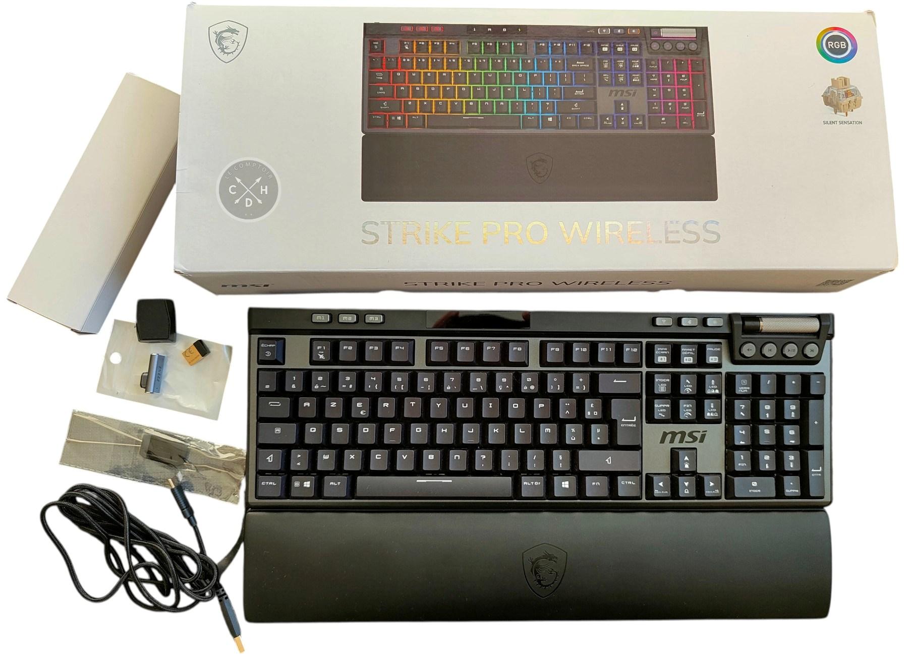 clavier msi strike pro wireless package