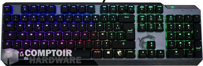 MSI VIGOR GK50 Low Profile : tout allumé ! [cliquer pour agrandir]