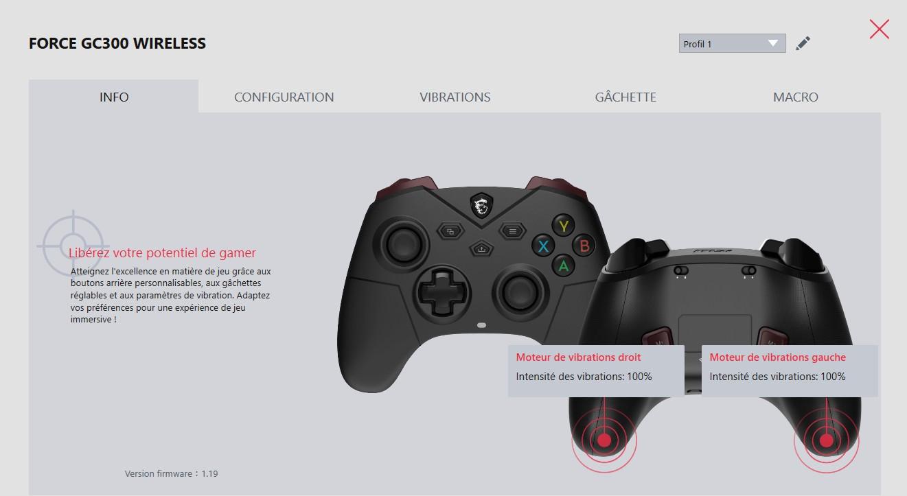 msi center page info