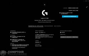 G-Hub : les paramètres [cliquer pour agrandir]