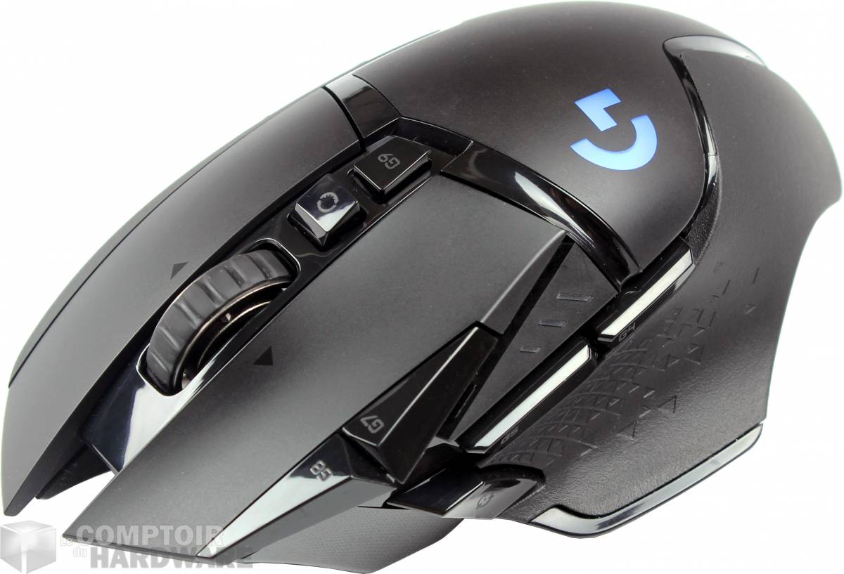 G502 LightSpeed : gros plan frontal 