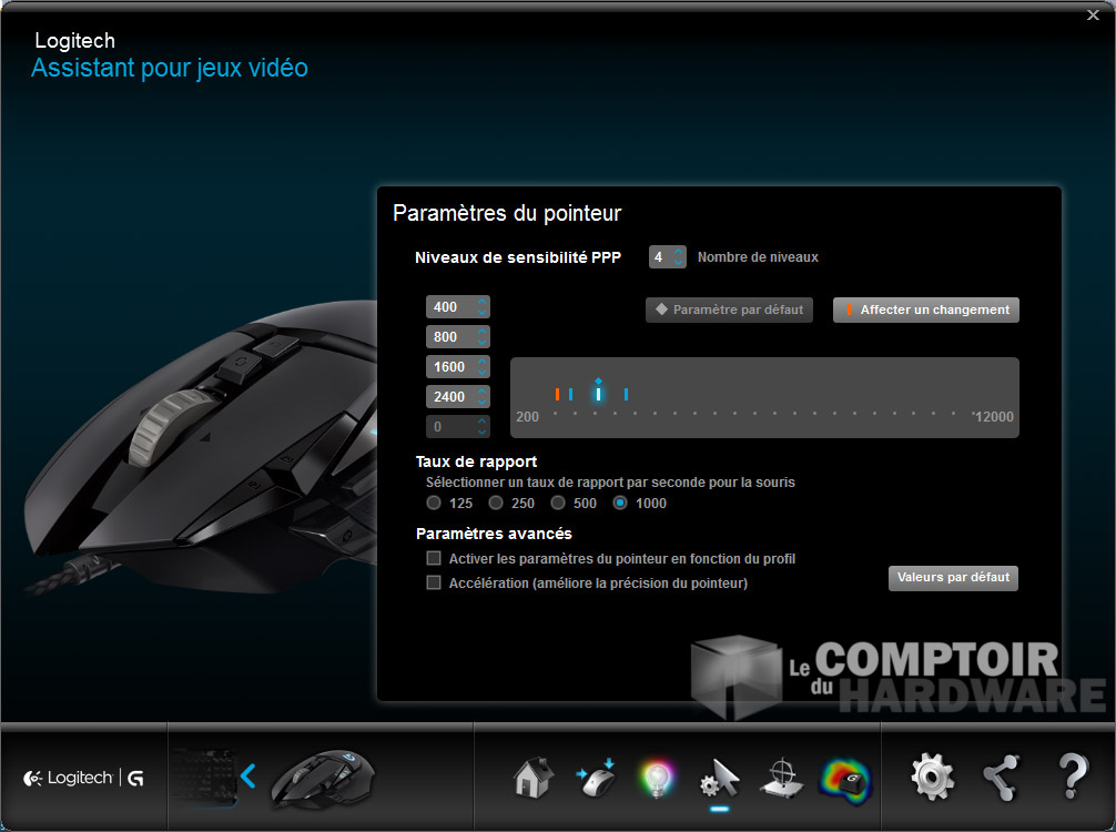 Logiciel G502