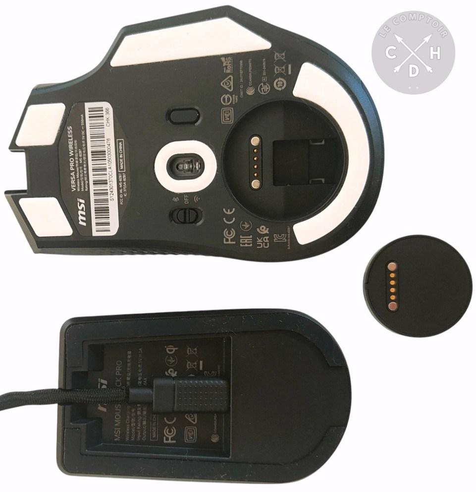 dessous souris msi versa pro wireless copie