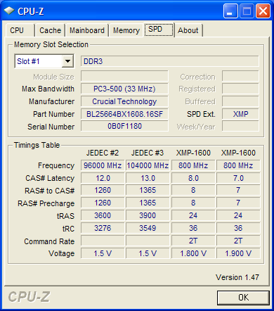 comparo ddr3 puissance-pc cpuz crucial